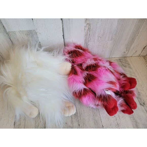 Plush monkey stuffed animal set pink white rose valentine day - Picture 9 of 9